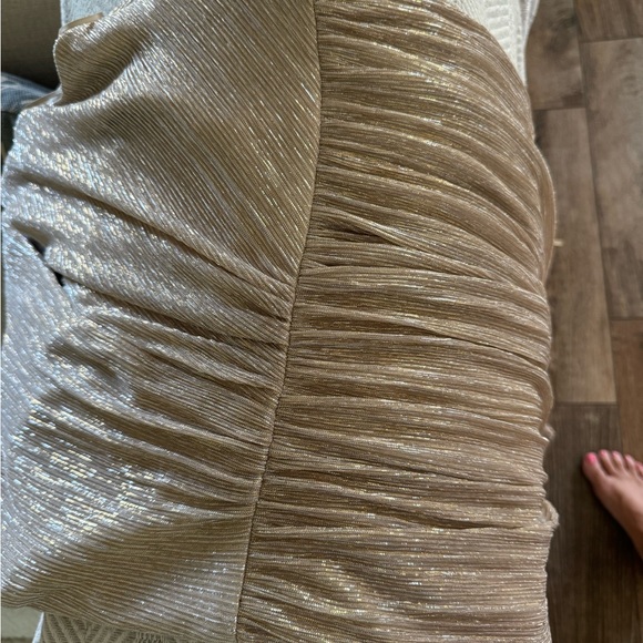 Beige/ gold gown. I wore one time as Mother of the groom - Picture 8 of 12